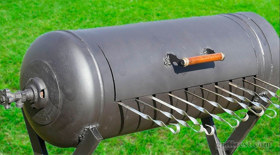 Мангал из газового баллона своими руками: чертежи с размерами для пропанового сосуда